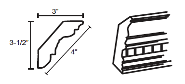 Crown Molding with Dentil Insert