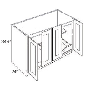 Four Full Height Door Base with 2 POS