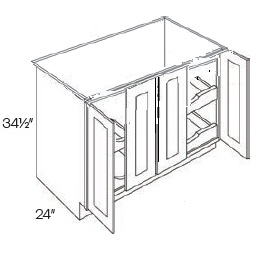 Four Full Height Door Base with 4 POS