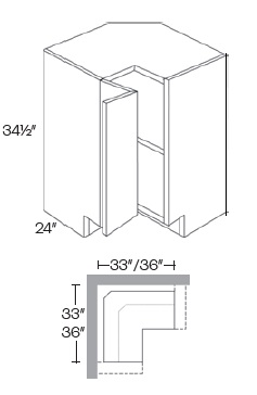 Easy Reach Base Corner Cabinet