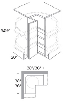 Easy Reach (with Lazy Susan) Corner Base Cabinet