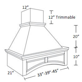 Arched Wood Hood