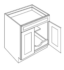 Double Door with Drawers Base with 1 POS