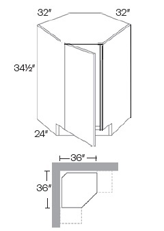 Corner Sink Full Height Base Cabinet