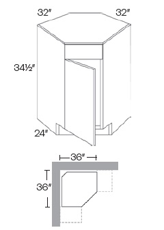 Corner Sink Base Cabinet