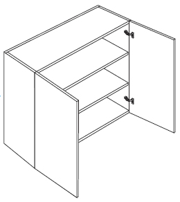 30'' High Double Door