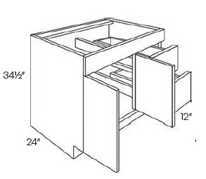 Double Door and Double Drawer Sink Base Vanity