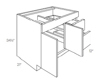 Double Door and Double Drawer Sink Base Vanity