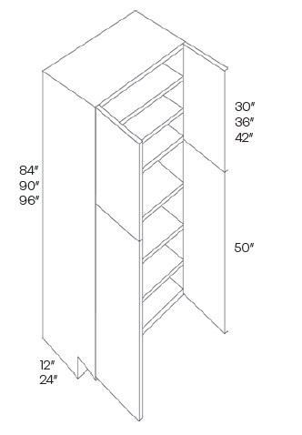 Pantry Cabinet Double Door