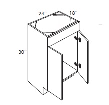 Double Door Vanity Sink Base Cabinet