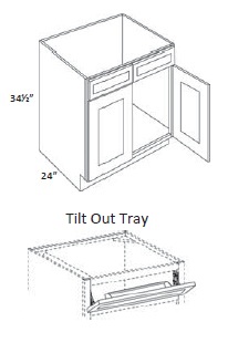 Double Drawer Double Door Sink Base