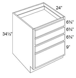 Drawer Pack Base - 4 Drawers