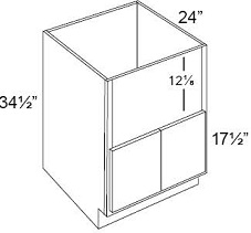 Double Door Farm Sink Base Cabinet