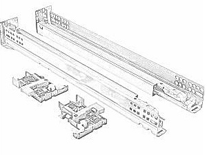 Push-to-Open Drawer Slides (Used in toe-kick)