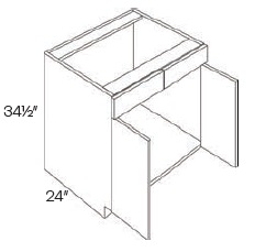 Double Drawer Double Door Sink Base