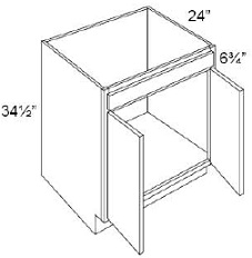 Double Door Sink Base with Drawer(s)