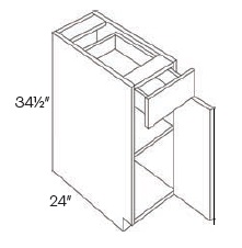 Single Door with Drawer Base