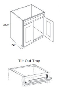 Double Door Sink Base with Header(s)