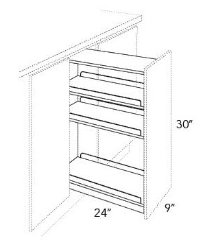 Base Spice Pull-Out for Base 9''