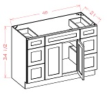 Double Door and Six Drawers Sink Base Vanity