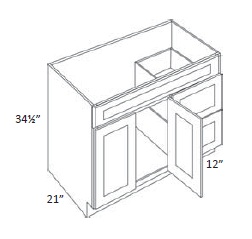 Double Door & Two Drawers Sink Base Vanity