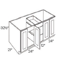 Four Doors and Three Drawers Sink Base Vanity