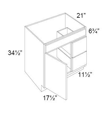 Single Door and Two Drawers Sink Base Vanity