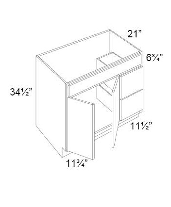 Double Door & Two Drawers Sink Base Vanity