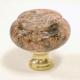  M129 Giallo Veneziano Granite with Brass base 