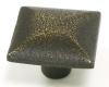  M264 Square Iron knob-smooth in Dark Antique Brass 