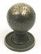  M44 Paris knob mottled w/ backplate in Dark Antique Brass 